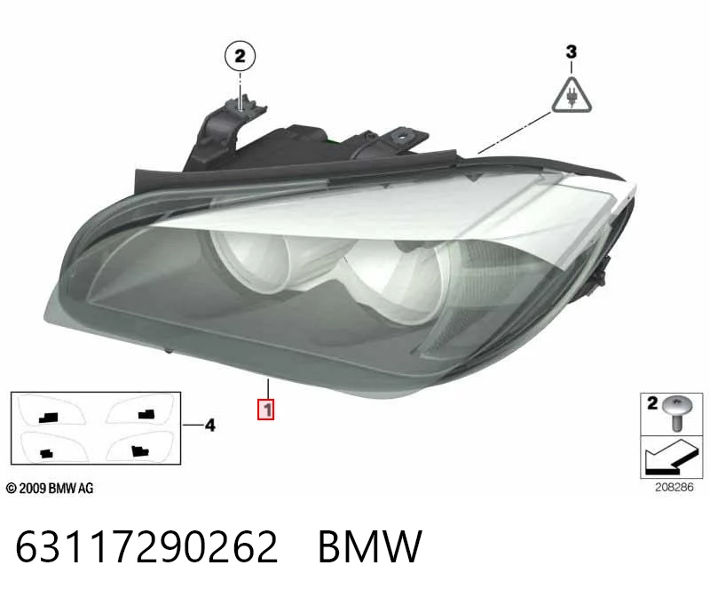 7290262 BMW Основна фара - вставка