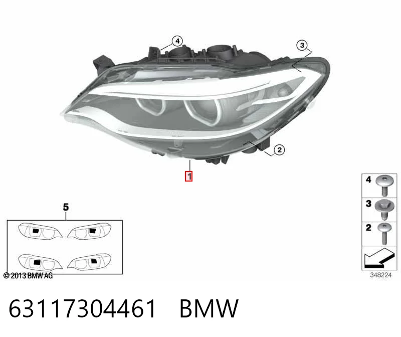 63117304461 BMW Фара ліва передня