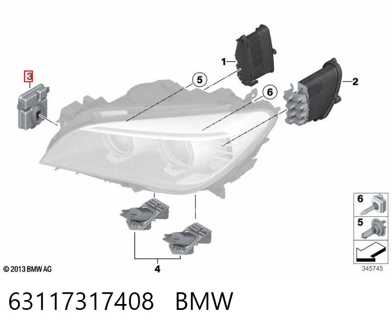 63117317408 BMW Блок розпалювання, ксенон