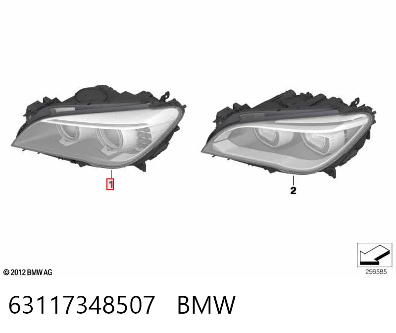 63117348507 BMW Фара ліва передня