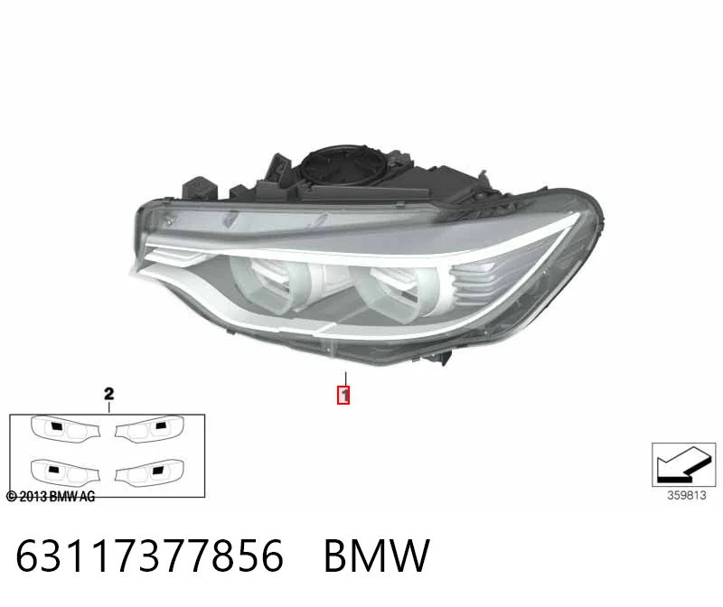 63117377856 BMW Основна фара - вставка