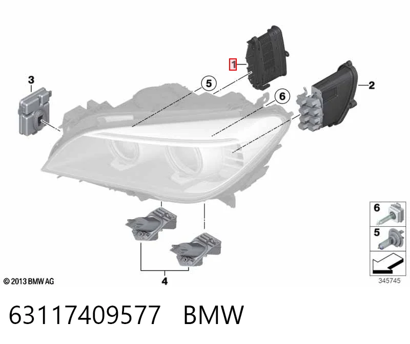 63117409577 BMW Блок управління освітленням