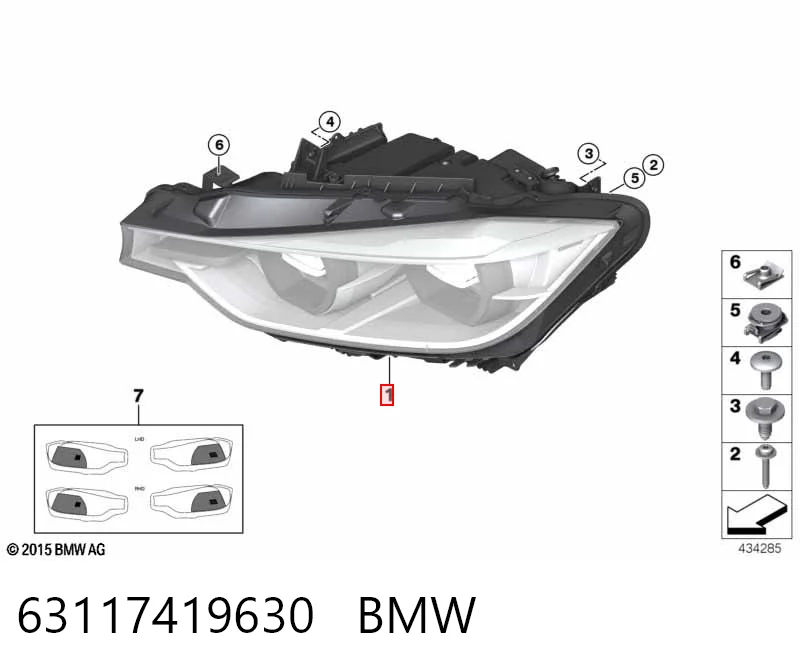 63117419630 BMW Фара правая