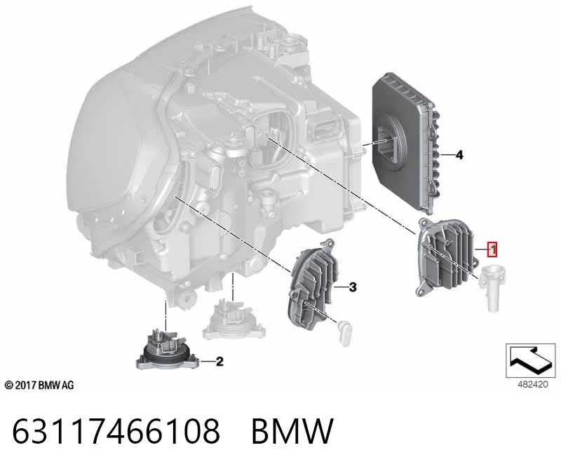 63117466108 BMW Блок управління освітленням
