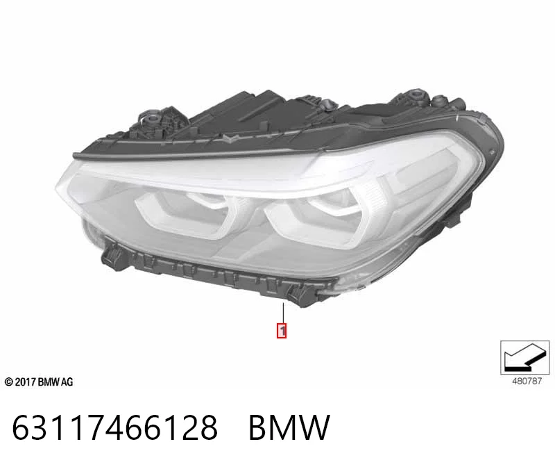63117466128 BMW Фара передня права