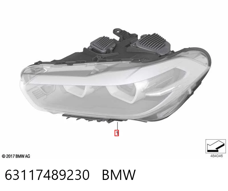 63117489230 BMW Фара правая
