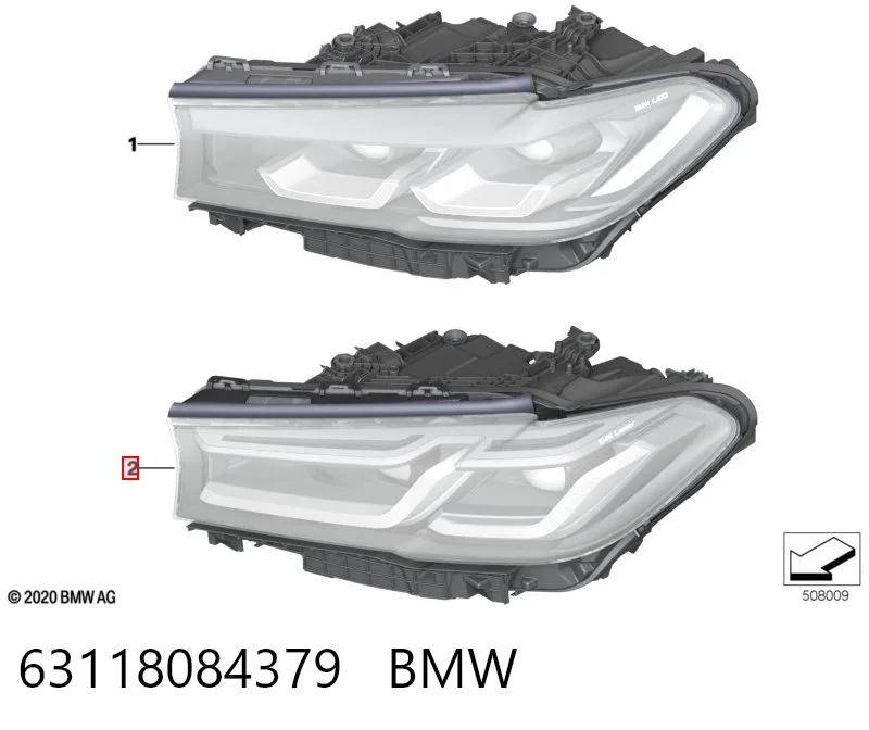 63118084379 BMW Фара дальнього світла в зборі