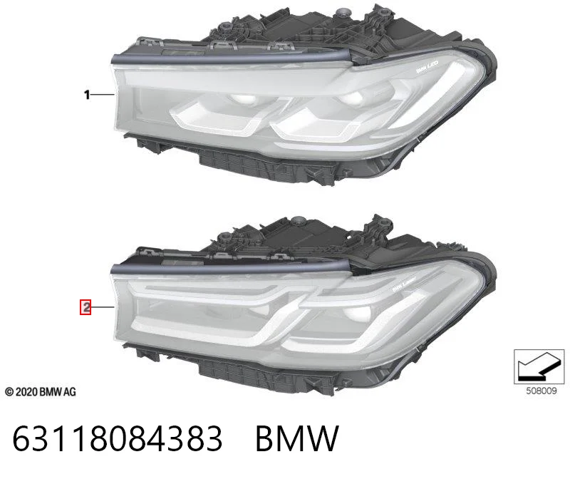 63118084383 BMW Фара дальнього світла в зборі