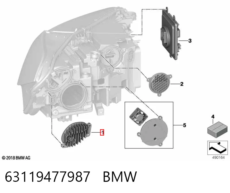 63119477987 BMW Блок упавленія автосвітла