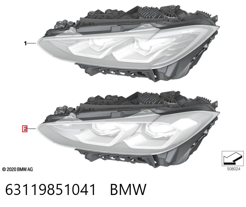 63119851041 BMW Фара дальнього світла в зборі