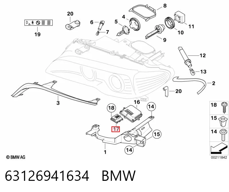 63126941634 BMW Модуль керування (ЕБК) адаптивного освітлення