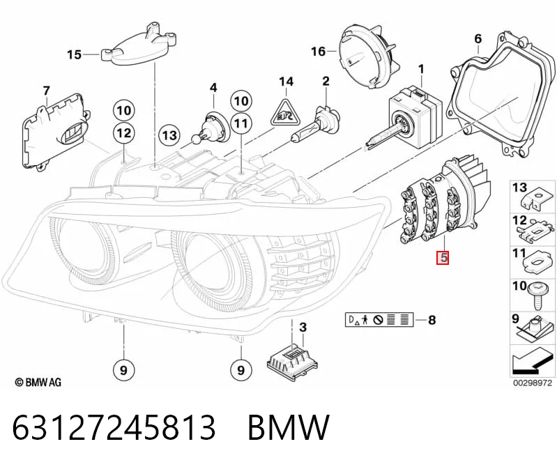 63127245813 BMW Лівий покажчик повороту