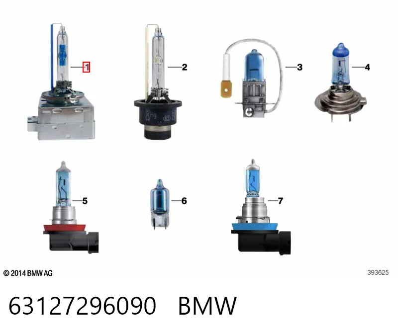 63127296090 BMW Лампочка ксеноновая