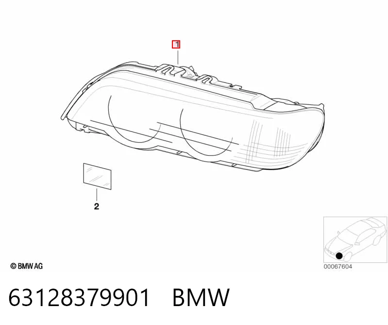 Фари BMW X5 позашляховик (E53) (2000 - 2006) ціна, від 126.70 USD