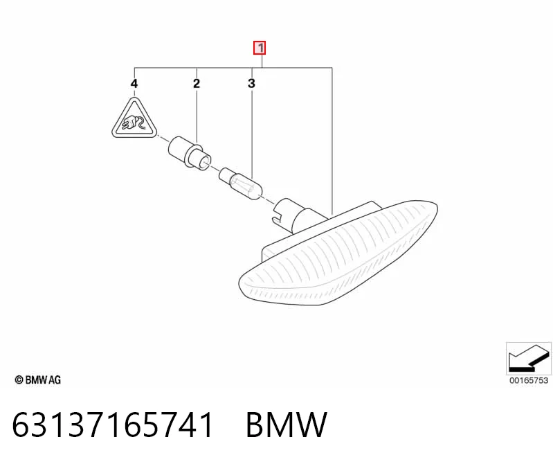 63137165741 BMW Покажчик повороту на крилі