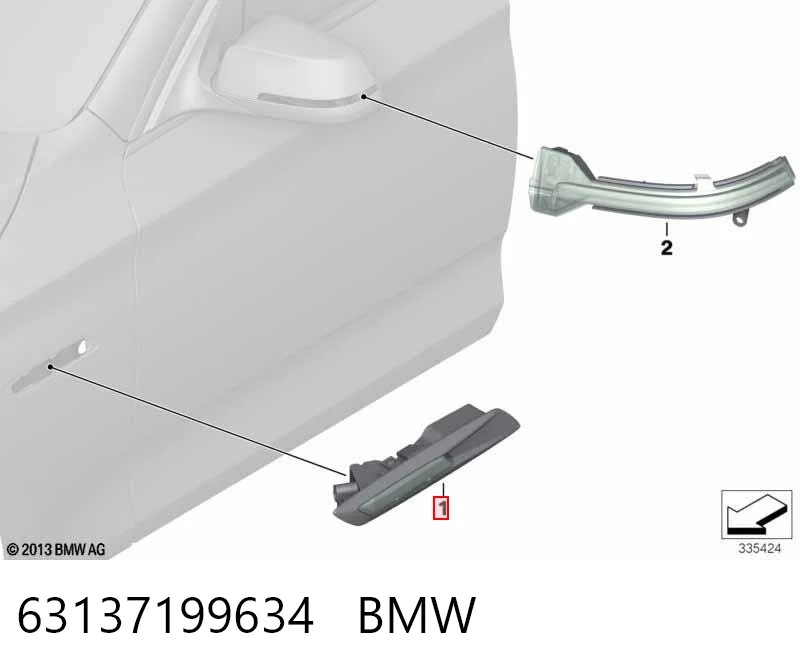 63137199634 BMW Поворотник правий