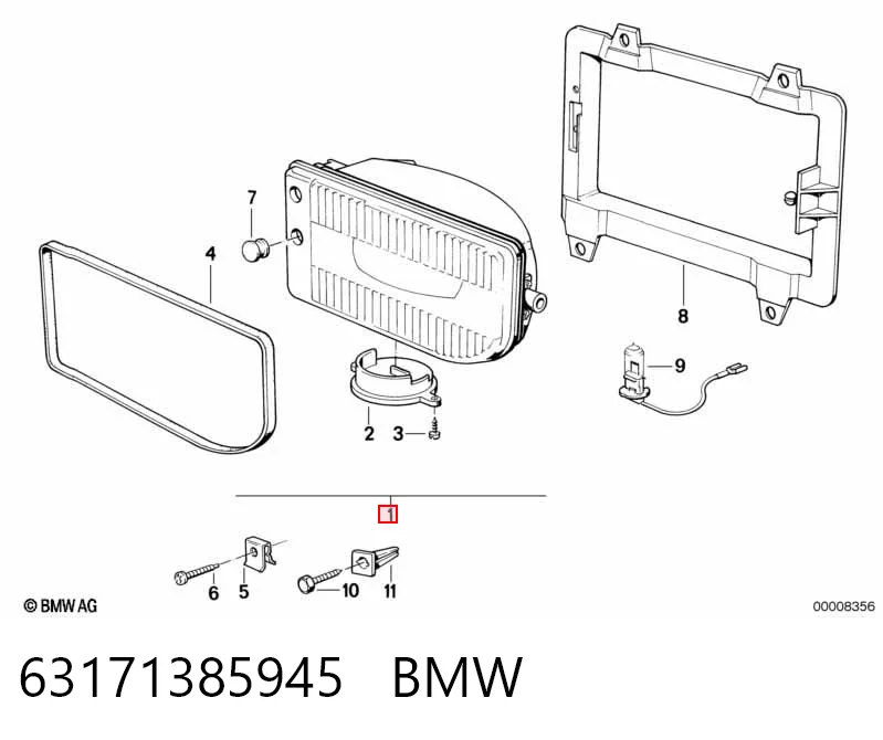 63171385945 BMW Фара протитуманна, права
