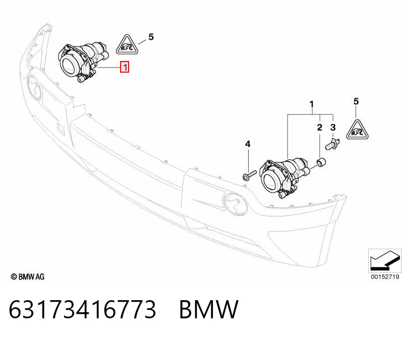  Фара протитуманна, ліва/права BMW X3 
