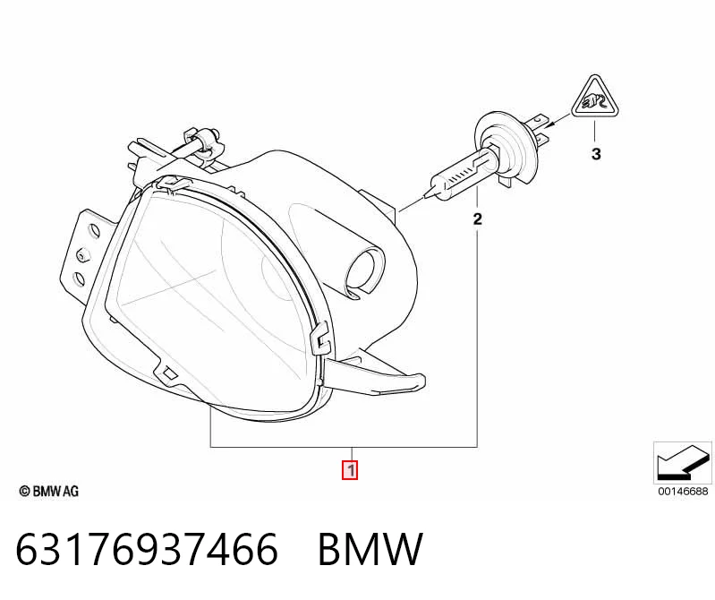 Протитуманка права BMW 7839866 ціна, від 38.00 USD