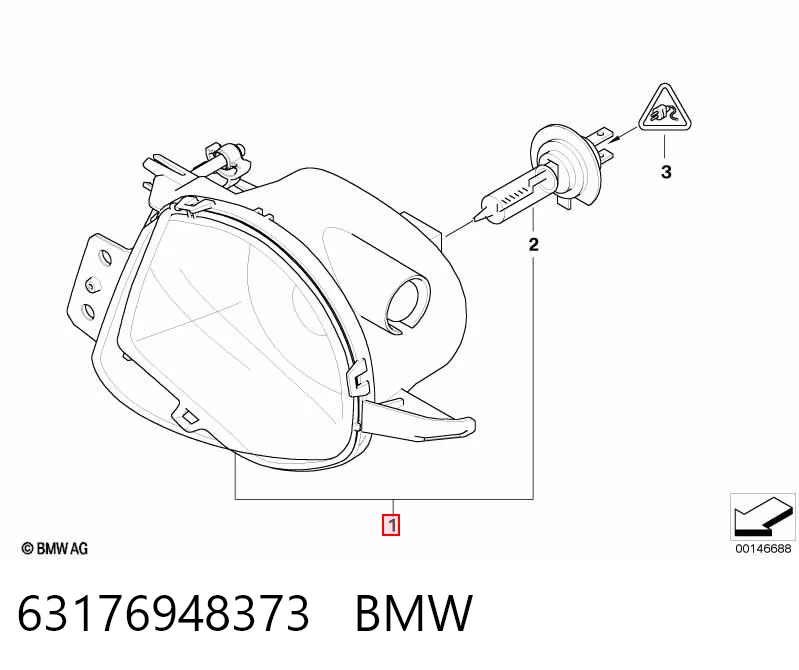 63176948373 BMW Протитуманка ліва