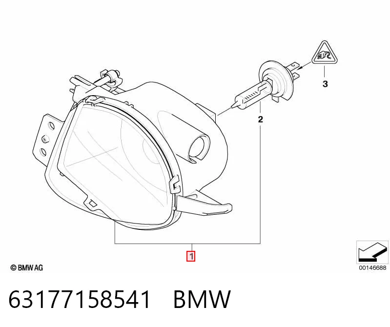 63177158541 BMW Протитуманка ліва