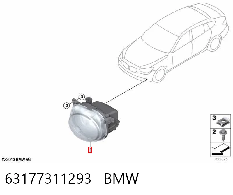  Фара протитуманна, ліва BMW 5 