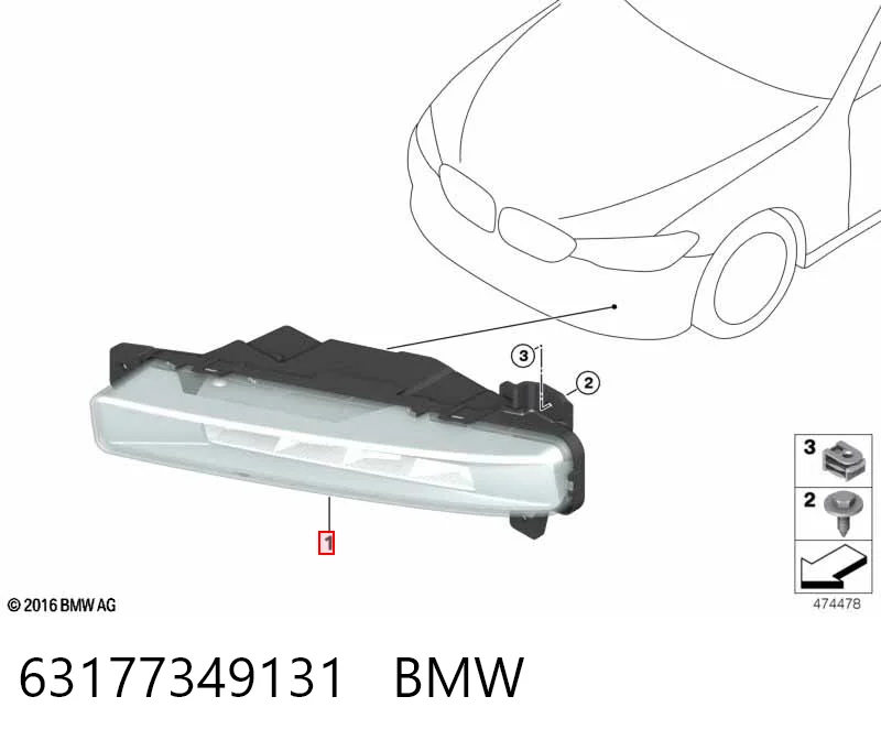 Туманка ліва BMW 5 седан (G30, F90) (2016 - 2026) ціна, від 38.01 USD