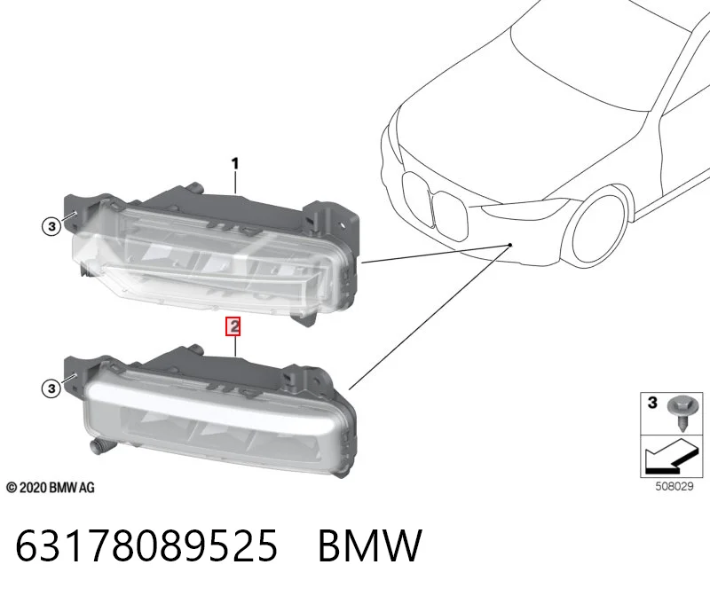 63178089525 BMW Протитуманка ліва