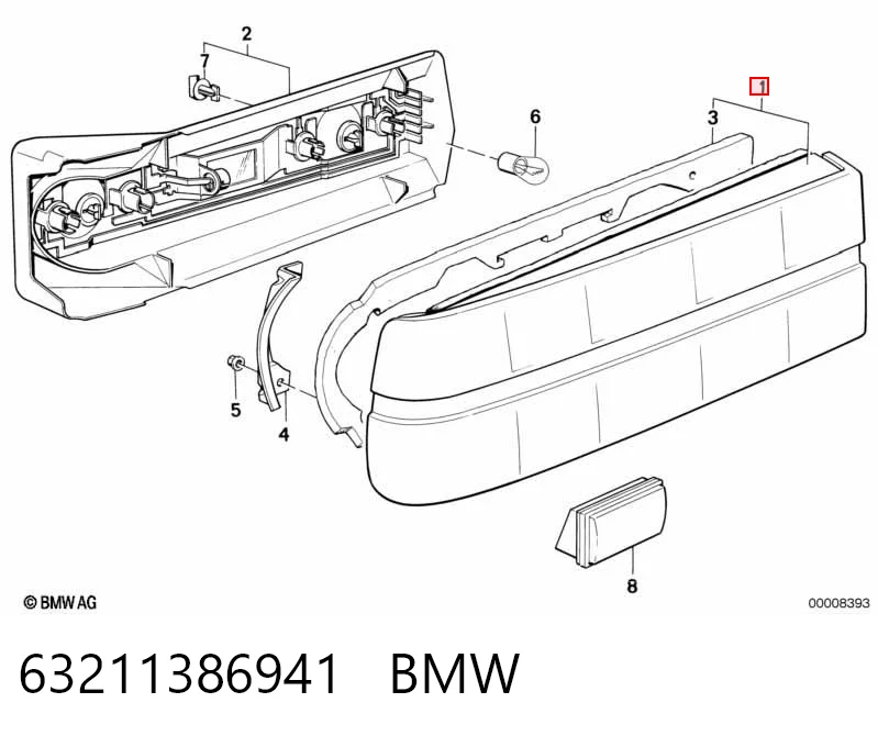Задня ліва фара на BMW 3  E30