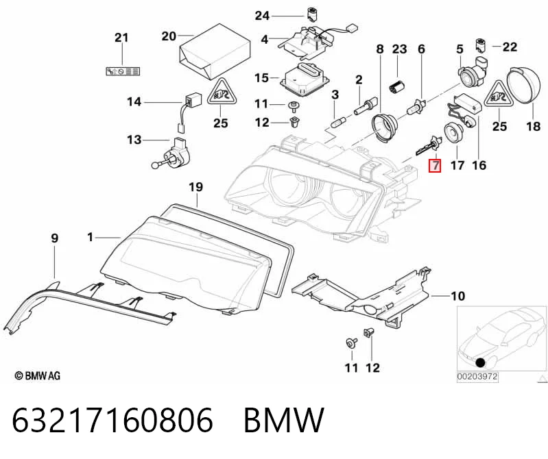 63217160806 BMW Лампочка ксеноновая