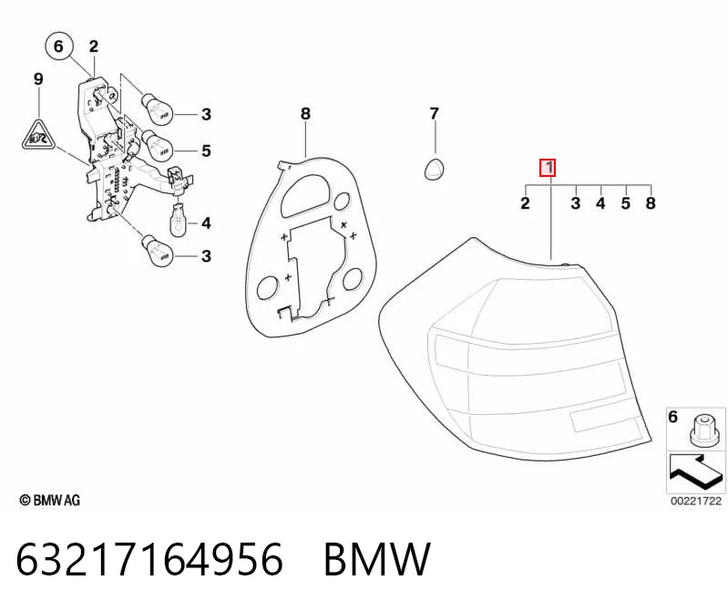 Ліхтар задній правий на BMW 1  E81