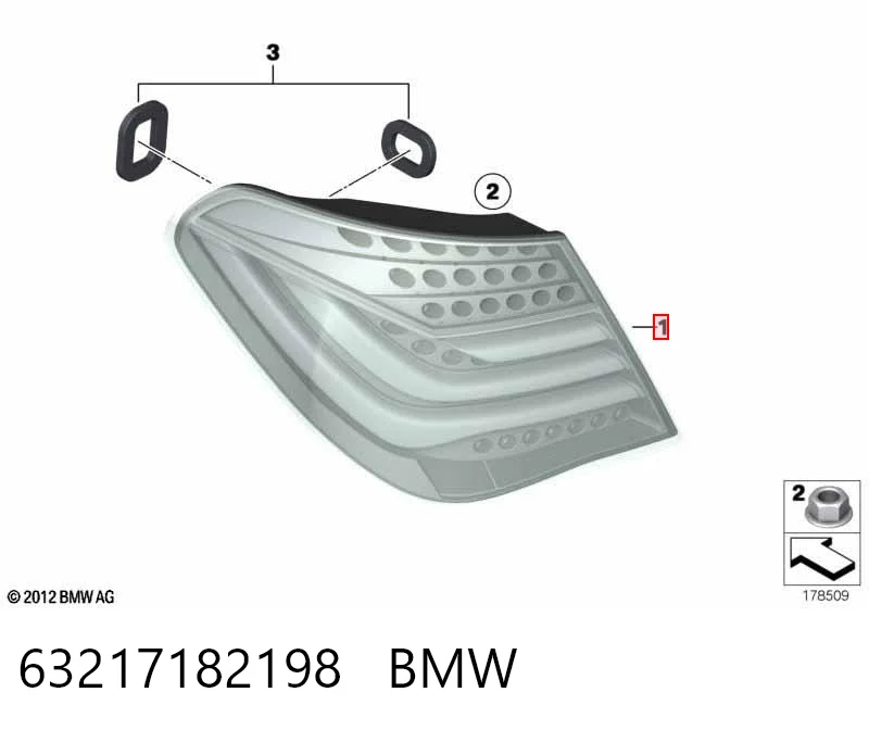 63217182198 BMW Задній правий зовнішній ліхтар