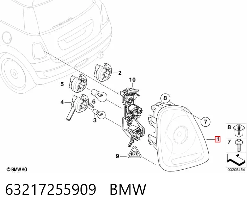 63217255909 BMW Задня ліва фара