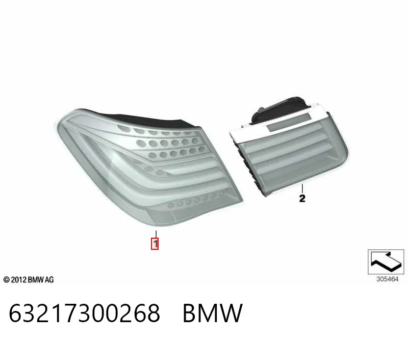 63217300268 BMW Фара задня права зовнішня