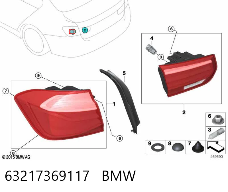 63217369117 BMW Стоп задній