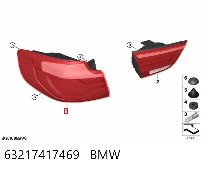 63217417469 BMW Задній лівий зовнішній ліхтар