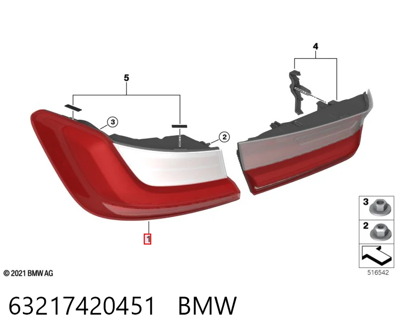 63217420451 BMW Задня ліва зовнішня фара