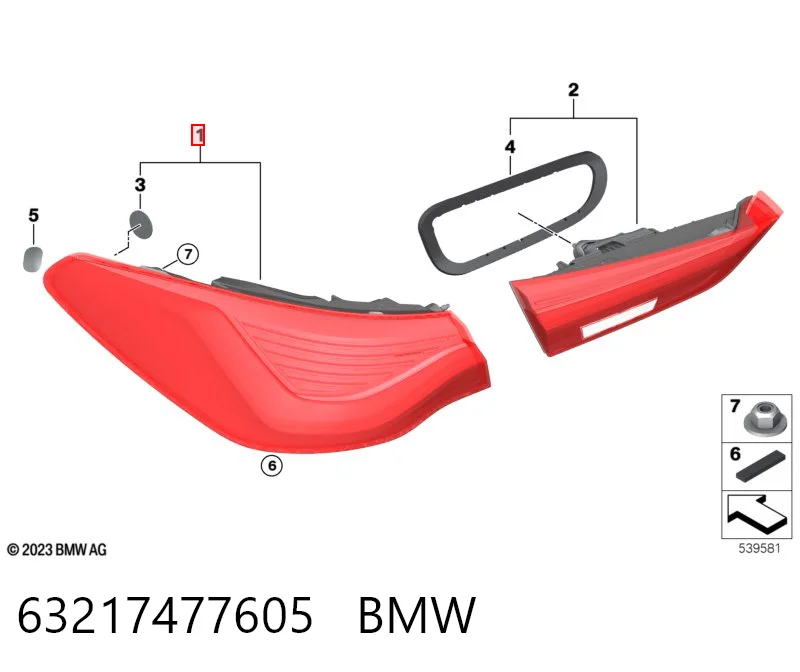 63217477605 BMW Стоп задній