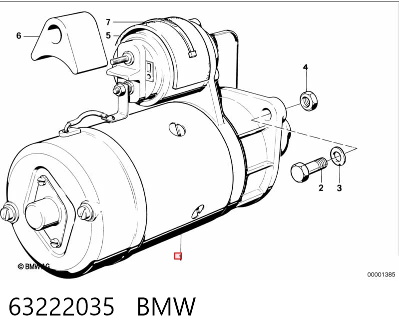 63222035 BMW Стартер двигуна