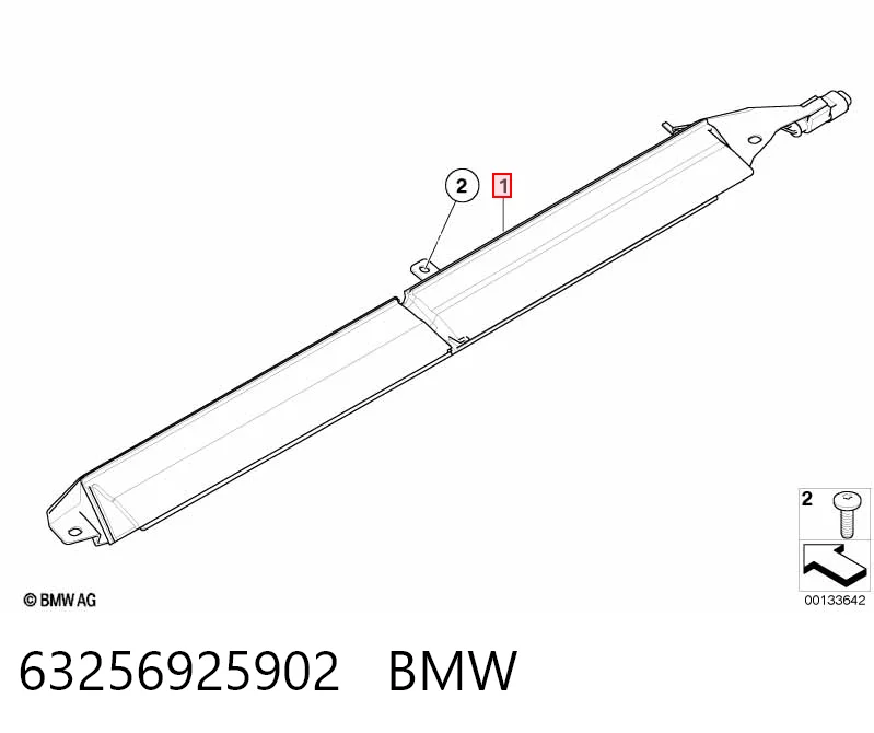 63256925902 BMW Стоп-сигнал заднього скла
