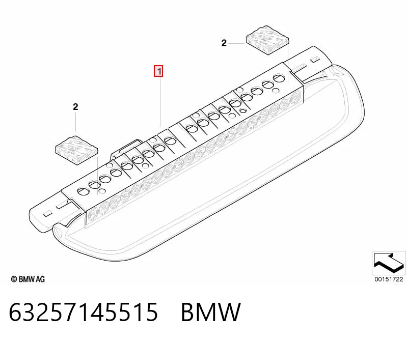 Стоп-сигнал заднього скла на BMW 3  E90
