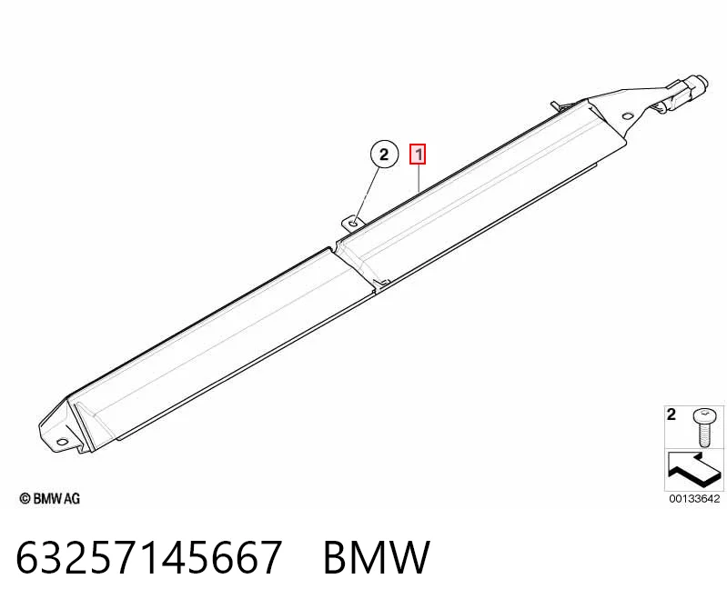 63257145667 BMW Стоп-сигнал заднього скла