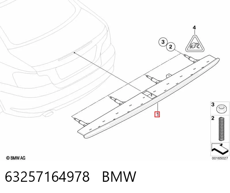 63257164978 BMW Стоп-сигнал заднього скла