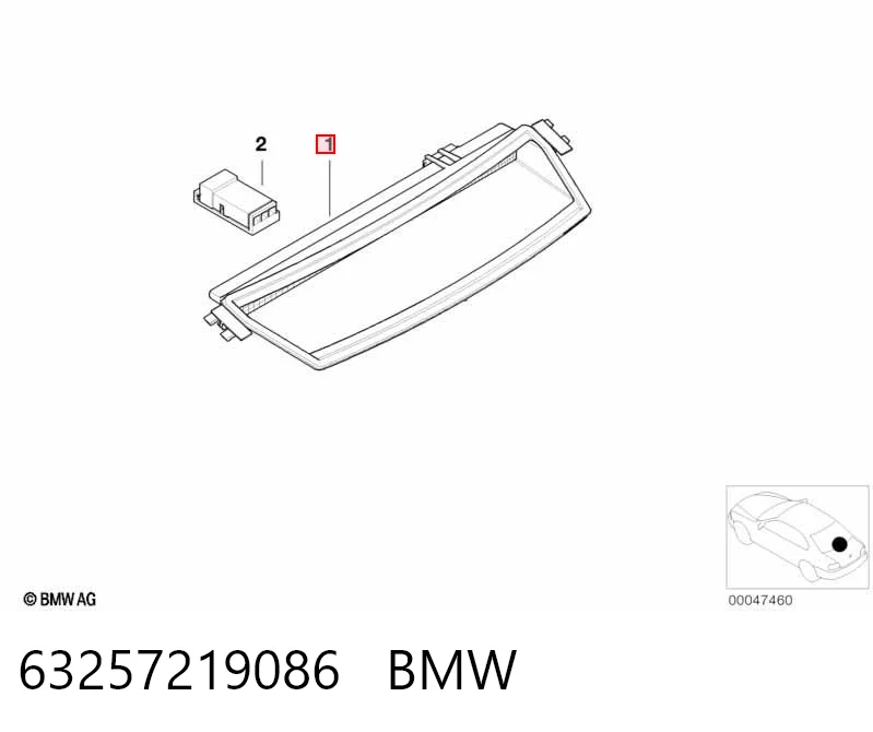 63257219086 BMW Стоп-сигнал заднього скла