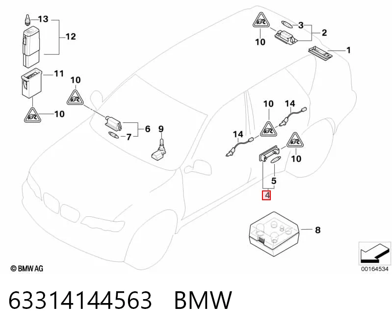 Плафон освітлення салону/кабіни BMW 6902911 ціна, від 1.90 USD