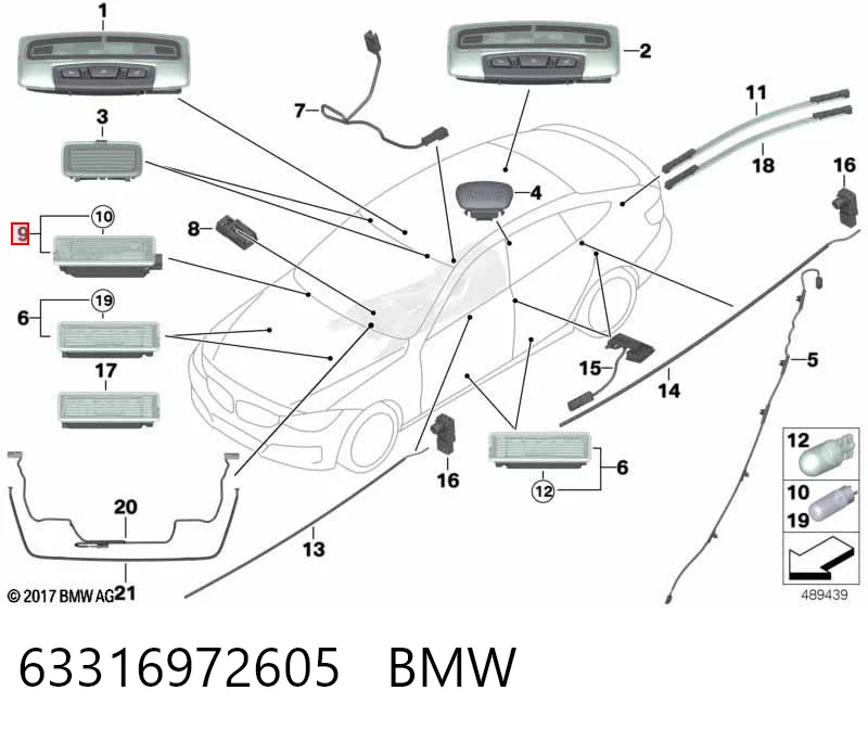 Купити 6902911 BMW Плафон освітлення кабіни