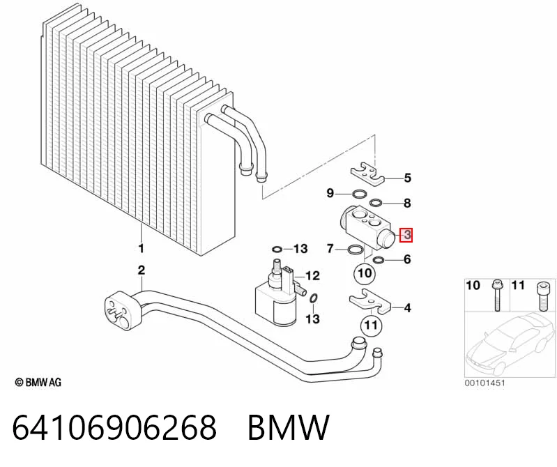 64106906268 BMW Клапан розширювальний