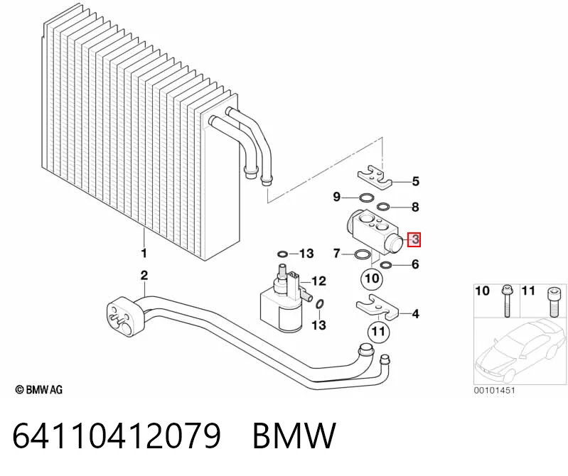 64110412079 BMW Клапан TRV, кондиціонера