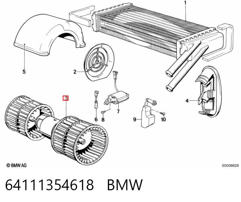 Електромотор пічки на BMW 3  E21