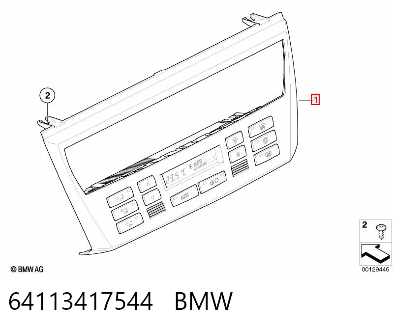 Механізм управління кондиціонером на BMW X3  E83
